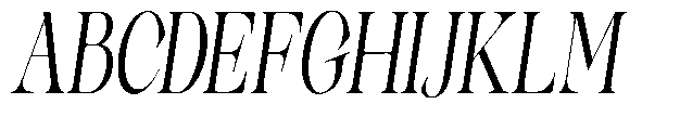 Sinclair Pro Obsession Condensed Italic Font UPPERCASE