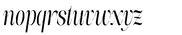 Sinclair Pro Obsession Condensed Italic Font LOWERCASE