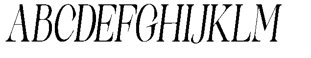 Sinclair Pro Obsession Condensed Slanted Font UPPERCASE