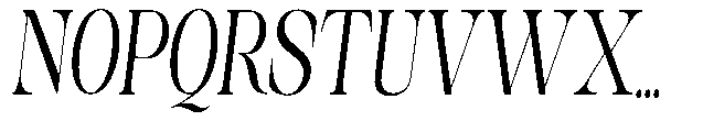 Sinclair Pro Obsession Condensed Slanted Font UPPERCASE