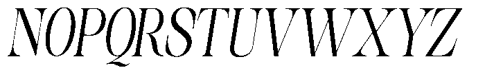 Sinclair Pro Obsession Expanded Italic Font UPPERCASE