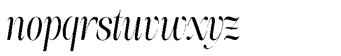 Sinclair Pro Obsession Expanded Italic Font LOWERCASE