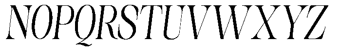 Sinclair Pro Obsession Expanded Slanted Font UPPERCASE