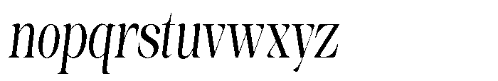 Sinclair Pro Obsession Expanded Slanted Font LOWERCASE