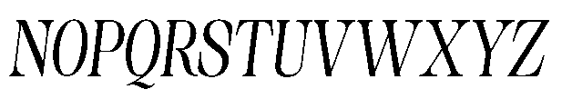 Sinclair Pro Obsession Semi Bold Expanded Slanted Font UPPERCASE