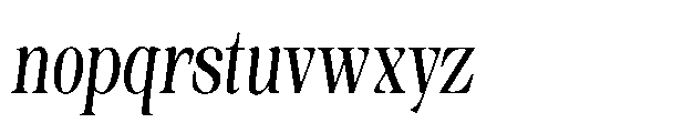Sinclair Pro Obsession Semi Bold Expanded Slanted Font LOWERCASE