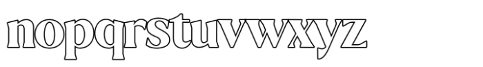 Singba Display Outline Font LOWERCASE