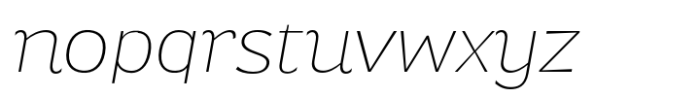 Singkey Thin Italic Font LOWERCASE