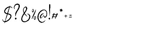 Single Whimney Regular Font OTHER CHARS
