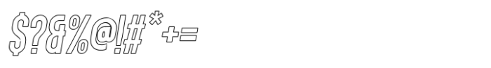 Singo Sans Outline Italic Font OTHER CHARS