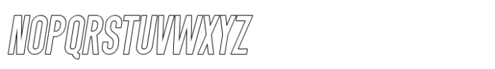 Singo Sans Outline Italic Font UPPERCASE