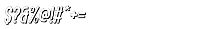 Singo Sans Shadow Italic Font OTHER CHARS