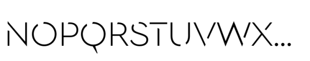 Singolare Stencil Light Font UPPERCASE