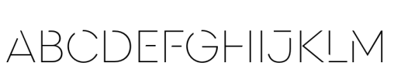 Singolare Stencil UltraLight Font UPPERCASE