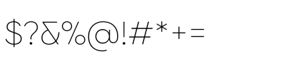 Singolare UltraLight Font OTHER CHARS