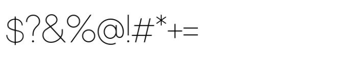 Singularity Type Extra Light Font OTHER CHARS