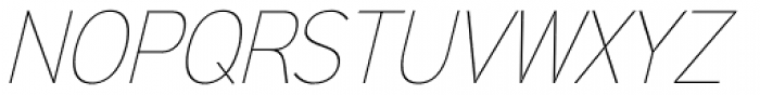 Sinkin Sans Narrow 100 Thin Italic Font UPPERCASE