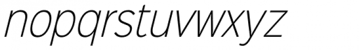 Sinkin Sans Narrow 200 X Light Italic Font LOWERCASE
