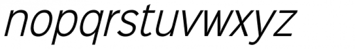 Sinkin Sans Narrow 300 Light Italic Font LOWERCASE
