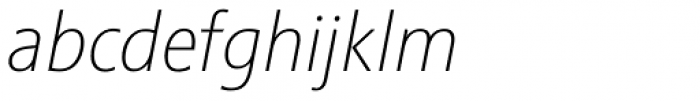 Sinova Pro Thin Italic Font LOWERCASE