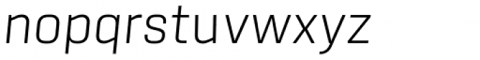 Sinter X-Light Italic Font LOWERCASE