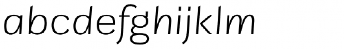 Sintesi Sans Thin Italic Font LOWERCASE