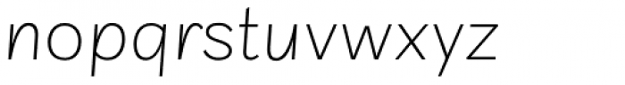 Sintesi Sans UltraLight Italic Font LOWERCASE