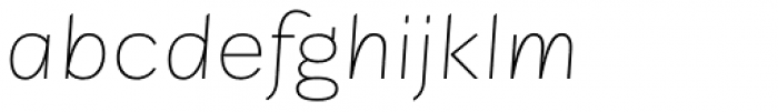 Sintesi Sans UltraThin Italic Font LOWERCASE