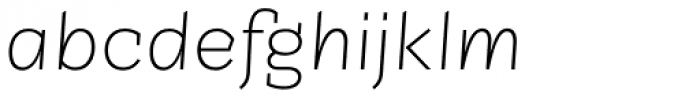 Sintesi Semi UltraLight Italic Font LOWERCASE