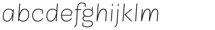 Sintesi Semi UltraThin Italic Font LOWERCASE