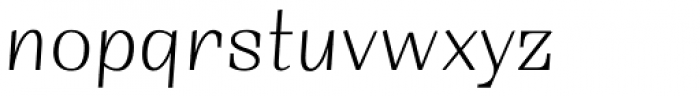 Sintesi UltraLight Italic Font LOWERCASE
