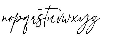 Sinthesa Boutney Font LOWERCASE