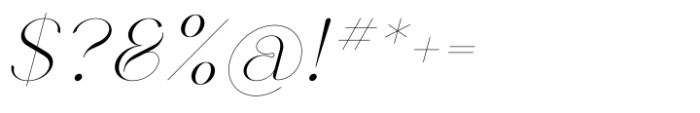 Sirenik Italic Font OTHER CHARS