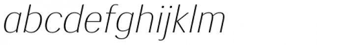 Siri Thin Italic Font LOWERCASE