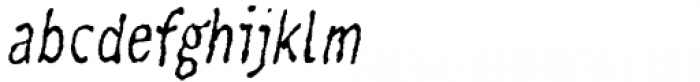 Six Minutes Narrow 300 Italic Font LOWERCASE