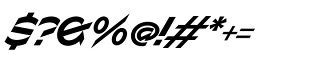 Sizek Bold Super Italic Font OTHER CHARS