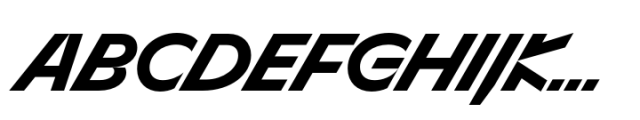 Sizek Bold Super Italic Font UPPERCASE