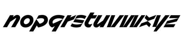 Sizek Bold Super Italic Font LOWERCASE