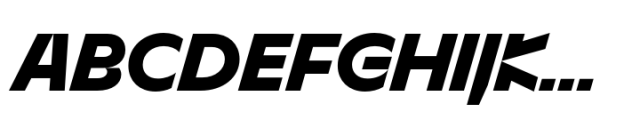 Sizek Extra Bold Italic Font UPPERCASE