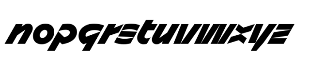 Sizek Extra Bold Super Italic Font LOWERCASE