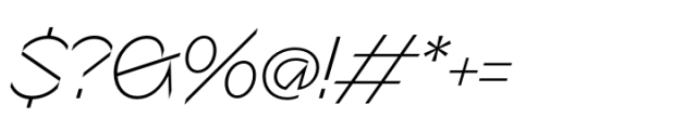 Sizek Extra Light Italic Font OTHER CHARS