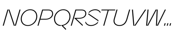 Sizek Extra Light Italic Font UPPERCASE