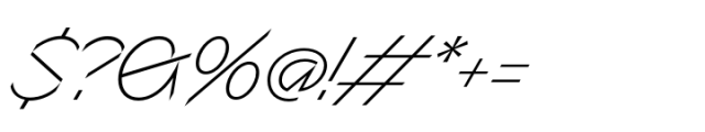 Sizek Extra Light Super Italic Font OTHER CHARS