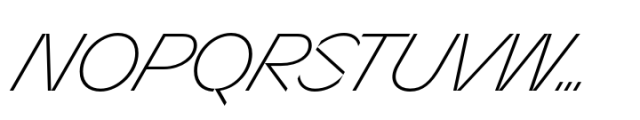 Sizek Extra Light Super Italic Font UPPERCASE