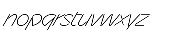 Sizek Extra Light Super Italic Font LOWERCASE