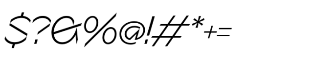 Sizek Light Italic Font OTHER CHARS