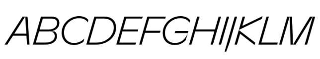 Sizek Light Italic Font UPPERCASE