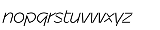 Sizek Light Italic Font LOWERCASE