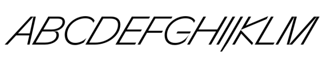 Sizek Light Super Italic Font UPPERCASE
