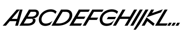 Sizek Medium Super Italic Font UPPERCASE
